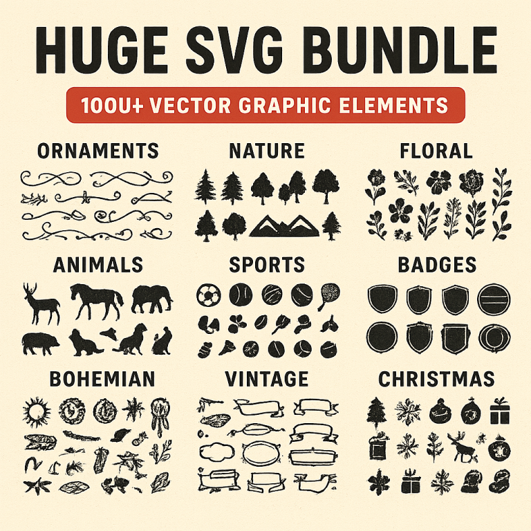 Huge SVG Bundle Download Instant